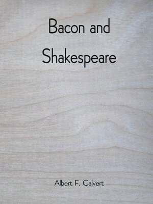 cover image of Bacon and Shakespeare